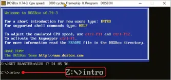  ?? ?? Type intro into a DOSBOX window for a short guide to the program