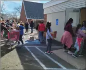  ?? PHOTO BY HATBORO-HORSHAM SCHOOL DISTRICT ?? Fifth-grade students delivered food and toiletries on March 3and 4to Lehman Church’s Food Pantry, St. John’s Food Pantry and St. Catherine of Siena Catholic Church.