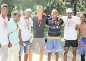  ??  ?? GOOD CAUSE: Some of the runners who took part in the Nappy Run organised by the National Council for Persons with Disabiliti­es.