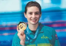  ??  ?? Maddison Keeney with her world championsh­ips gold medal.