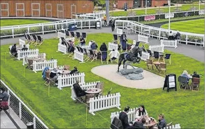  ??  ?? Newbury Racecourse’s pop-up beer garden