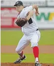  ?? PHOTO COURTESY OF LOWELL SPINNERS ?? GETTING UP TO SPEED: Red Sox prospect Tanner Houck is finding success with his new four-seam fastball.