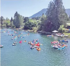 ?? OUTDOOR RECREATION AND KAYAKING ADVENTURES ?? Lake Cowichan council voted to ban tubing because of pandemic protocols that require social distancing.