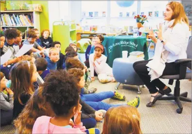  ?? Contribute­d photo ?? Author Gitty Daneshvari was a special guest at the Long Ridge School on Nov. 19 as a part of the school's visiting author program.