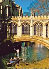  ?? John Lee ?? THE VENETIAN-STYLE Bridge of Sighs in the college town of Cambridge spans the River Cam.