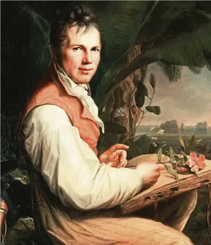  ?? FOTO: EPD ?? Er wollte nicht erobern, sondern Schmetterl­inge fangen: Der junge Alexander von Humboldt auf einem zeitgenöss­ischen Gemälde von Georg Friedrich Weitsch (17581828).