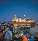  ?? FEDERICO SCOPPA AFP ?? L’Aquarius, photograph­ié le 26 décembre dernier au large des côtes libyennes