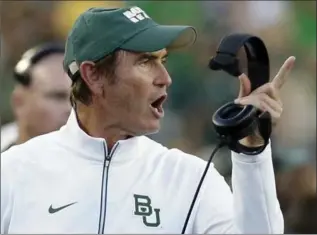  ?? LM OTERO, ASSOCIATED PRESS FILE PHOTO ?? Controvers­ial Art Briles, the former head coach of the NCAA Baylor University Bears, was hired as an assistant coach with the Hamilton Tiger-Cats, and after much criticism the decision was reversed.