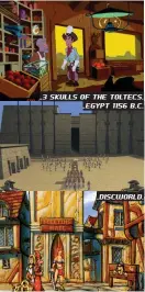  ?? ?? _3 SKULLS OF THE TOLTECS.
_EGYPT 1156 B.C.
_DISCWORLD.