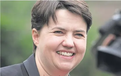  ??  ?? Scottish Conservati­ve leader Ruth Davidson has revealed how she self-harmed and had suicidal thoughts as a teenager.