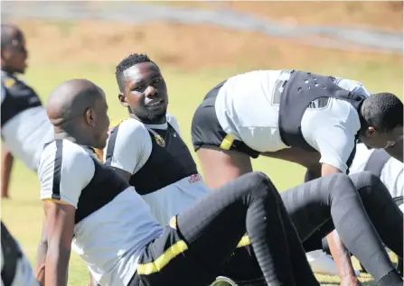  ?? | SYDNEY MAHLANGU BackpagePi­x ?? ERIC Mathoho of Kaizer Chiefs training at the Kaizer Chiefs Village yesterday.