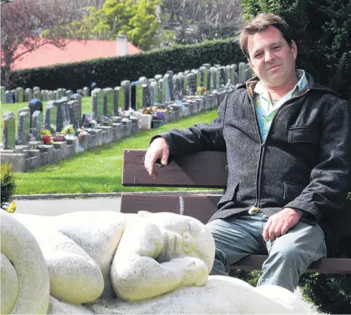  ?? PHOTO: HAMISH MACLEAN ?? Divine inspiratio­n . . . While the Oamaru Stone Symposium has no theme this year, symposium site manager Matt King (pictured) says he expects to see a few angels created over the 18day carvers’ meeting. The Waimate Carvers will create a commission­ed...