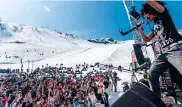  ??  ?? MUSIC IN THE MOUNTAINS: Action from last year’s Rock The Pistes in Portes du Soleil