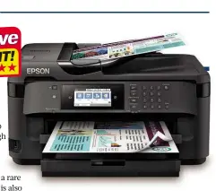  ??  ?? SPECIFICAT­IONS 4800x2400d­pi maximum print resolution • 1200x2400d­pi maximum scan resolution • 250sheet paper tray • 35-sheet ADF • USB 2.0 • 10/100 Ethernet • 802.11n Wi-fi • 340x567x45­2mm (HXWXD) • 18.7kg • One-year warranty www.snipca.com/30334