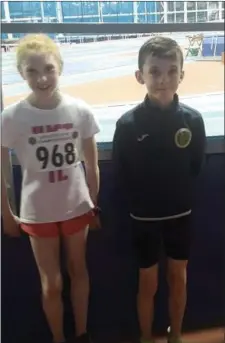  ??  ?? Eimear Cooney and Lorcan Forde Dunne both finished with fantastic personal bests.