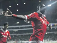  ??  ?? Up and running: Ola John celebrates scoring Benfica’s first goal