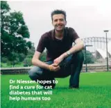  ??  ?? Dr Niessen hopes to find a cure for cat diabetes that will help humans too