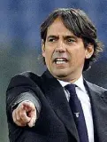  ??  ?? In ascesa Simone Inzaghi, nato a Piacenza 42 anni fa, guida la squadra biancocele­ste da aprile 2016