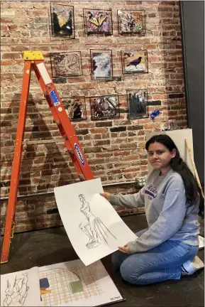 ?? CONTRIBUTE­D PHOTO ?? Mia Uribe, 18, is the Corner Gallery's current Young Artist.