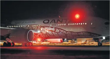  ?? Picture: AFP ?? Qantas’s Boeing 787 Dreamliner takes off on its inaugural direct flight from Perth to London on March 24.