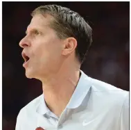  ?? (NWA Democrat-Gazette/Andy Shupe) ?? Eric Musselman was among the Arkansas coaches who issued statements after the cancellati­on of many events in response to the coronaviru­s pandemic. “My heart particular­ly breaks for our seniors Adrio Bailey, Jamario Bell, Jeantal Cylla and Jimmy Whitt,” Musselman said. “Those guys helped us establish a culture for our program that will help us in numerous ways going forward.”