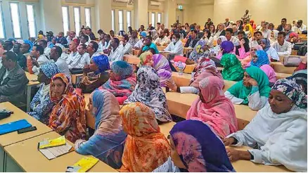  ?? !ALLIANCE SAHEL" ?? Une réunion consacrée à l’améliorati­on du planning familal à l’École de santé publique de Nouakchott, en Mauritanie, le 26 février dernier. Un projet soutenu par les bailleurs de fonds de l’Alliance Sahel.