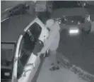  ?? Photo / File ?? A person is caught on camera trying a car’s door handle in Owhata.