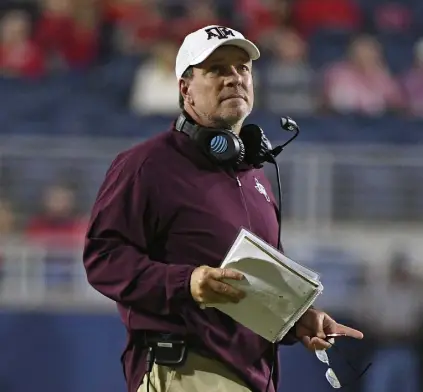  ?? Thomas Graning, The Associated Press ?? Texas A&M head coach Jimbo Fisher pushed back against rumors that booster-funded NIL deals were fueling the Aggies' recruiting success.