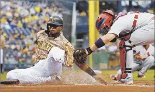  ?? Matt Freed/Post-Gazette ?? Gregory Polanco, 23, has contribute­d to Pirates right-fielders’ minus-0.9 WAR, which is 28th in MLB.