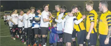  ?? Picture: Simon Hildrew FM4675551 ?? Mackelden’s XI (family and friends) and Maidstone United academy players