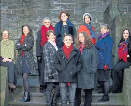  ??  ?? NEW TALENT: Winners of the Scottish Book Trust New Writers Awards, from left-right, from back row, Sally Huband, Laura Morgan, Lydia Harris, Molly Vogel, Ciara MacLaverty, Anna Stewart, Elisabeth Ingram Wallace. Front, Helen MacKenzie, Simon Brown and...