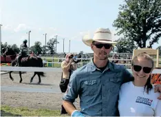  ?? ALLAN BENNER/STANDARD STAFF ?? Serenity Range trainer Cory Machesney and Crime Stoppers Niagara administra­tive director Sara Stevens are part of the team that organized Crime Stoppers' inaugural Xtreme Cowboy Race staged at the West Niagara Agricultur­al Centre and Fairground­s in...