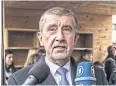  ?? ?? COMEBACK EYED: Andrej Babis speaks after voting in Pruhonice on Friday.