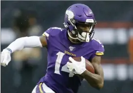  ?? CHARLES REX ARBOGAST — THE ASSOCIATED PRESS ?? Vikings’ Stefon Diggs is unhappy with the way the team is being run.