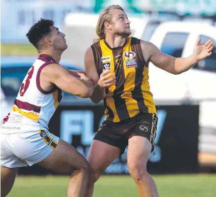  ?? Picture: GLENN FERGUSON ?? KEY TARGET: Inverleigh’s Jak Kennedy-Hunt under pressure against East Geelong on Saturday.