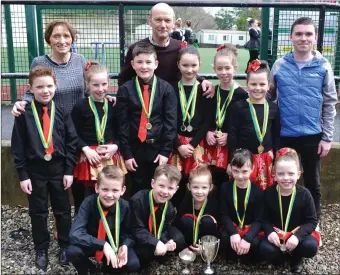  ??  ?? The Kilcummin Under 9 Mixed and Ladies Sets who won both their competitio­ns at the County Final of Salt na nÓg last Sunday in Fossa. Photo includes Sean Fleming, Daragh Keane, Caragh O’Donoghue, Marissa O’Connor, Aoife Doolan, Conor Finnegan, Mary...