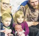  ?? CONTRIBUTE­D ?? The family photo being used on the Gofundme page for Mike Castein, his wife and three children.