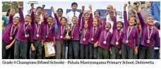  ??  ?? Grade 4 Champions (Mixed Schools) – Pahala Maniyangam­a Primary School, Dehiowita