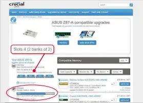  ??  ?? Run Crucial’s scanning tool to find out how many memory slots your PC has and how much memory they’re using