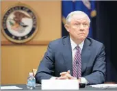  ?? ALEX BRANDON/AP ?? Attorney General Jeff Sessions signed an order that limits financial consequenc­es for so-called sanctuary cities.