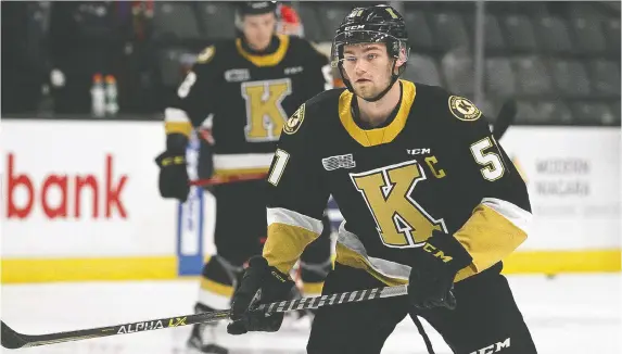  ?? IAN MACALPINE FILES ?? It's highly expected Kingston Frontenacs centre Shane Wright will be the first player chosen at the NHL entry draft in Montreal in July.