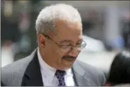  ?? MATT ROURKE — THE ASSOCIATED PRESS ?? A federal appeals court has overturned ex-Pennsylvan­ia Rep. Chaka Fattah, D-Pa.’s bribery conviction­s, but has let stand guilty verdicts on numerous other counts. The 3rd U.S. Circuit Court of Appeals ruled Thursday that Fattah, who is serving a 10-year prison sentence, and an associate are eligible for a retrial on the charges it threw out.