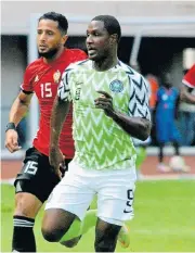  ?? /Segun Ogunfeyiti­mi/Gallo Images ?? Spearhead: Ighalo Odion of Nigeria during an Afcon qualificat­ion match between Nigeria and Libya. .