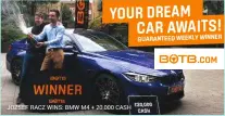  ??  ?? JOZSEF RACZ WINS: BMW M4 + 20,000 CASH