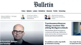  ?? ?? Skärmavbil­d från Bulletin i december 2020 när tidningen precis hade lanserats.