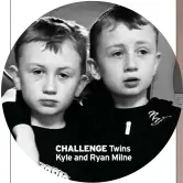  ?? ?? CHALLENGE Twins Kyle and Ryan Milne