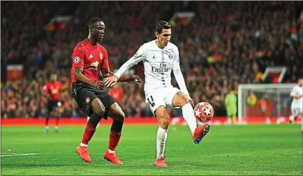  ??  ?? Au match aller à Manchester, Angel Di Maria a pris sa revanche sur son ancien club en délivrant deux passes décisives.