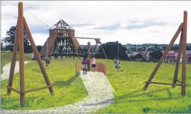  ??  ?? An artist’s impression of the planned play park in Kingsnorth