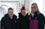  ??  ?? Trois nouvelles conseillèr­es qui font partie de l’équipe de Purina : Laurie Gélinas en Mauricie, Virginie Fortin au Lac-Saint-Jean et Élizabeth Ten Have au Témiscamin­gue.