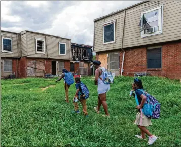  ?? ARVIN TEMKAR/AJC 2022 ?? Forest Cove in Atlanta was razed in 2022 because of rats, roaches, crime and other unsafe conditions. But former residents say they have struggled to find housing near jobs and other support systems since then.